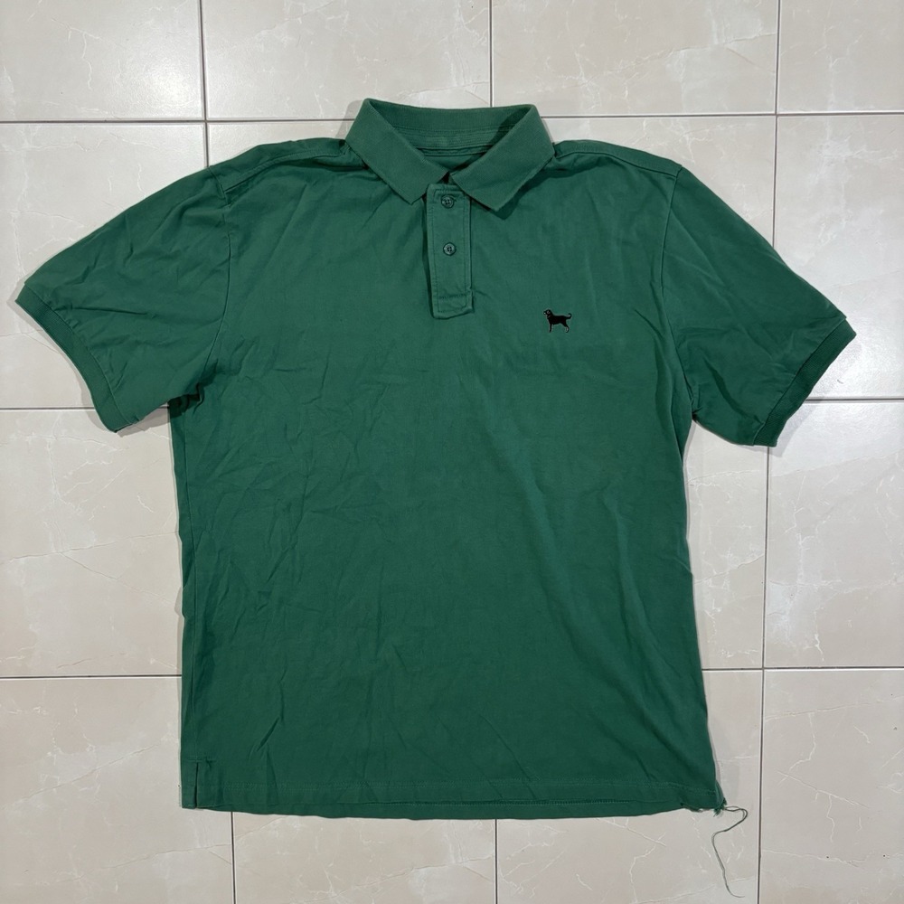 The Black Dog Martha's Vineyard Polo Shirt Men's XL Green Lab Cotton Pocket